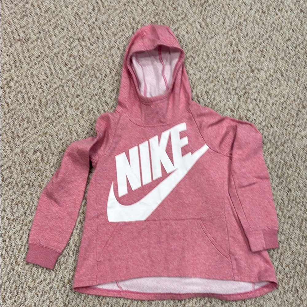 Nike Pink Sweatshirt Hoodie with Swoosh Logo